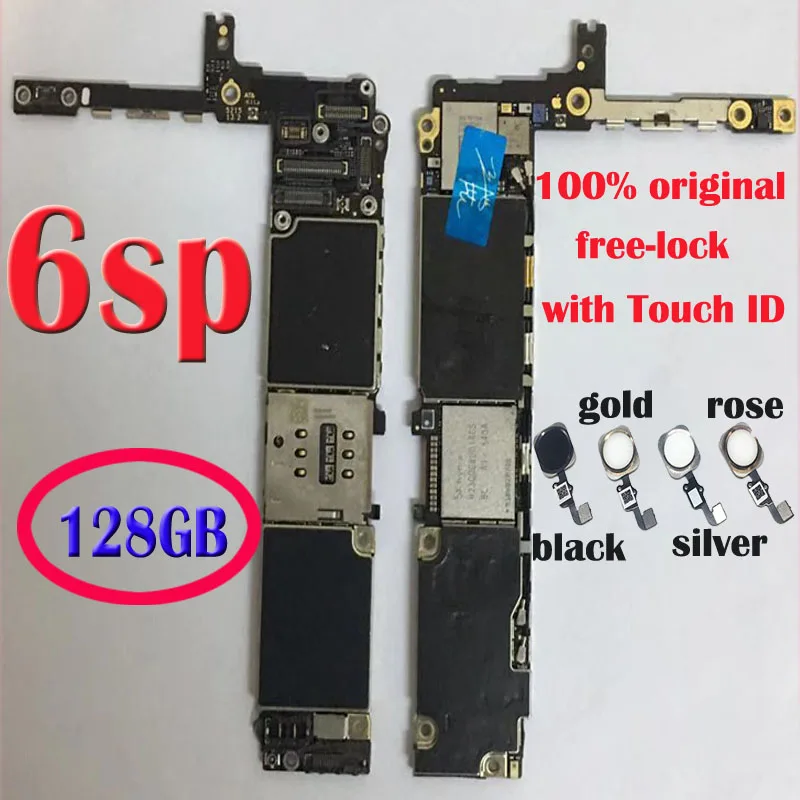 

Original 128GB for iphone 6s plus motherboard, good quality 6sp 5.5 mainboard,with touch id, and clean Icloud id,usd normally.