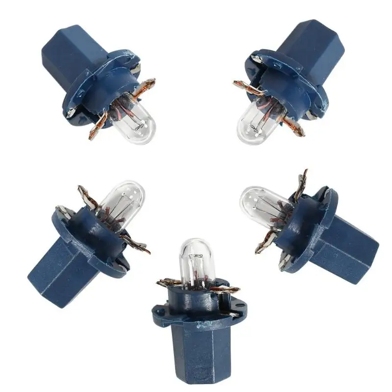 5pcs 12V 1,2 W T5 галогенные автомобильные манометры для Тире Инструмент светильник синий