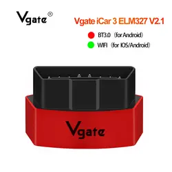 Vgate icar3 Мини elm 327 инструмент диагностики BT/WI-FI obd2 сканер Код Читателя ELM327 V2.1 автомобиля диагностический Поддержка для J1850 протокол