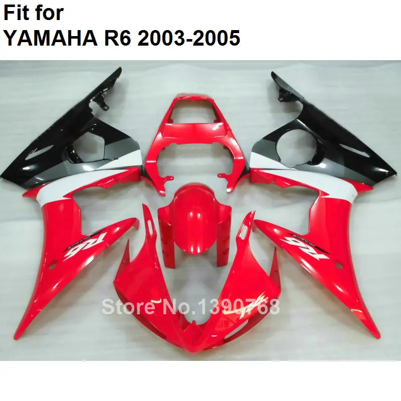 

Bodywork kit for Yamaha YZF R6 2003 2004 2005 red black motorcycle parts fairings kit YZFR6 03 04 05 BC08
