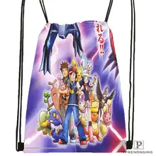 Пользовательские мультфильм-Покемон-милый@ 02-походная сумка на шнурке милый рюкзак для детей(черная спина) 31x40 см#180611-01-24