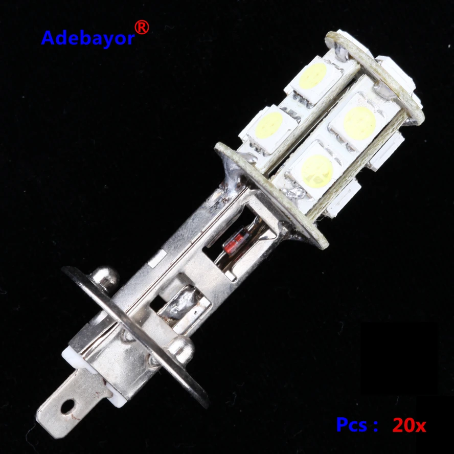 20 X Автомобильный H1 5050 SMD 13 светодиодный противотуманный фонарь для автомобиля DRL