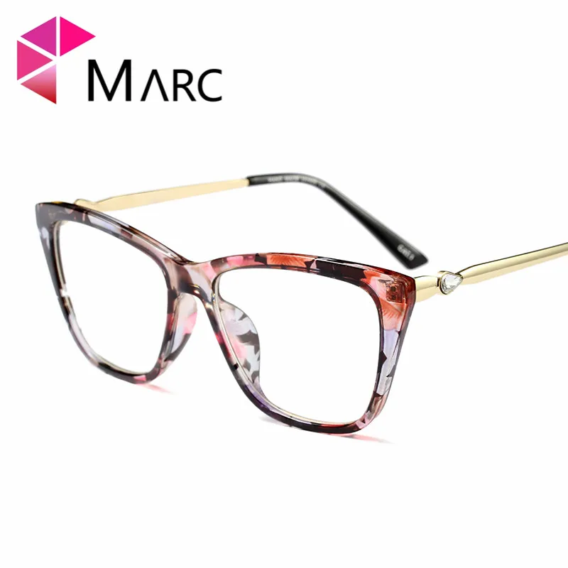 

MARC WOMEN MEN Reading Optical Red Black Plain glass spectacles glasses Literature and art retro Plastic 97330