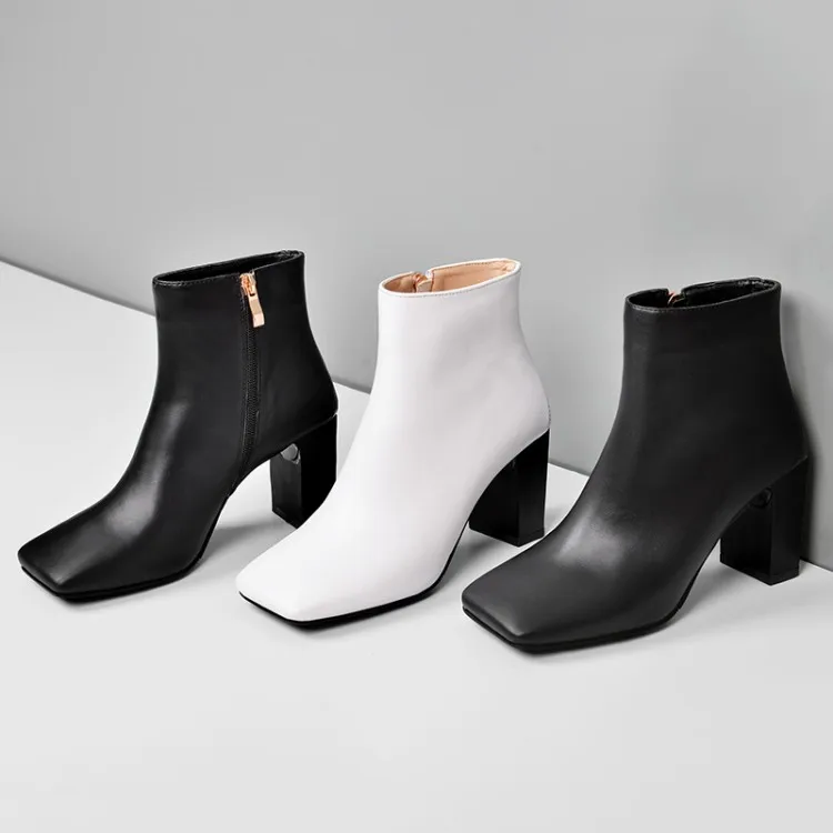 square toe ankle boots womens