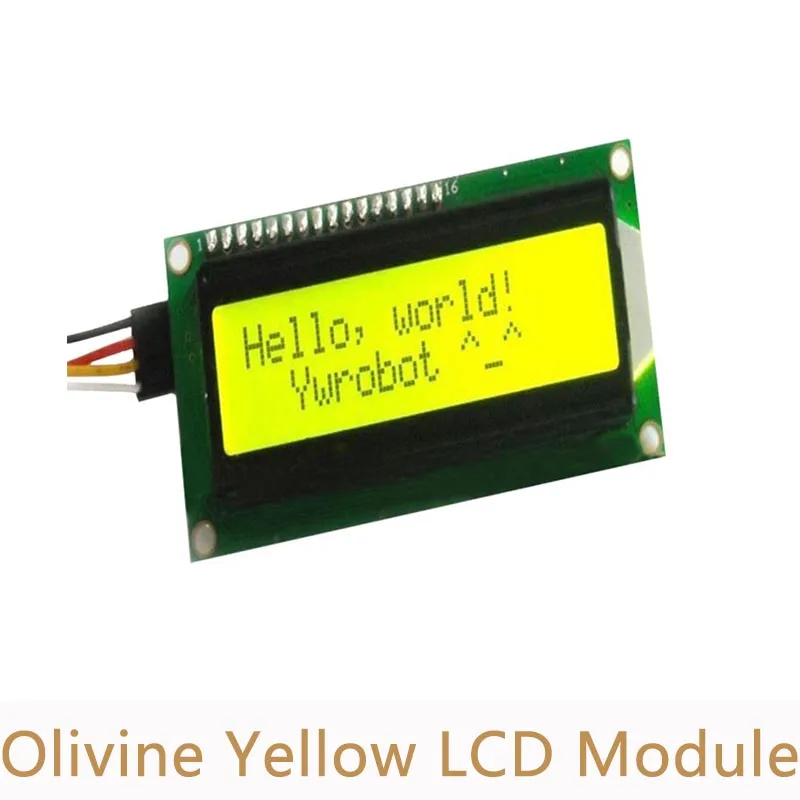 IIC/I2C 1602 ЖК-дисплей Экран модуль оливин желтый и зеленый цвета Blacklight библиотека