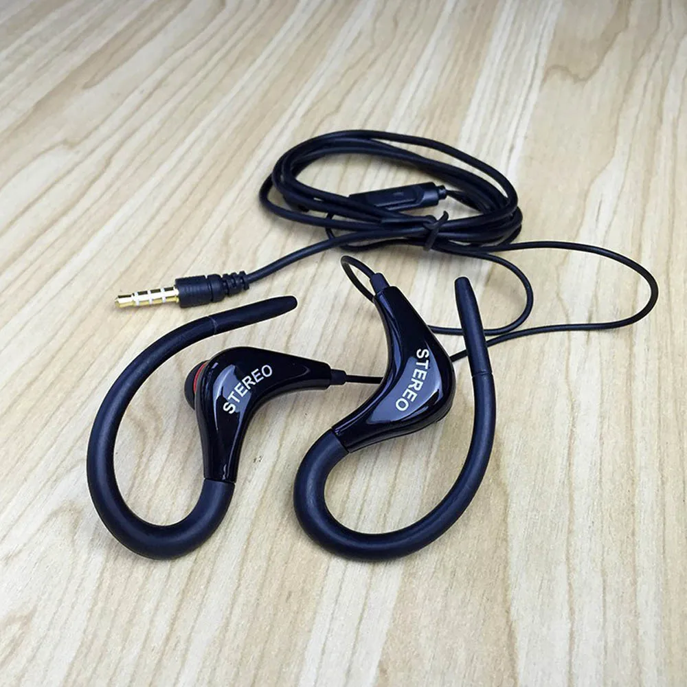 Fashion Stereo Music Earphone Headphones with Microphone Ear Hook Earphones Cheap Headsets Headphone for IOS font