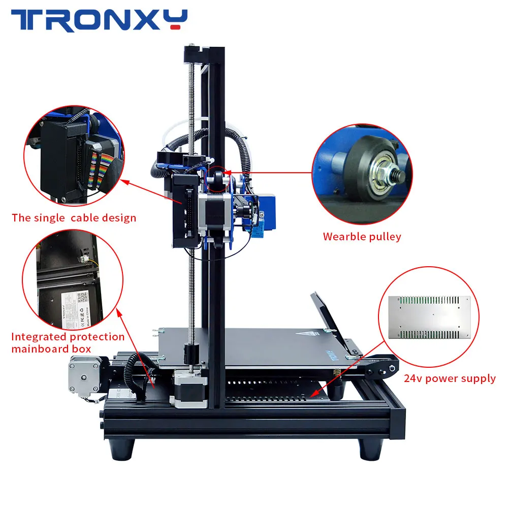 TRONXY 3D XY-2 PRO 3d принтер обновленная сборочная пластина 255*255*260 мм повторное отключение питания печать выходная мощность 360 Вт быстрая сборка