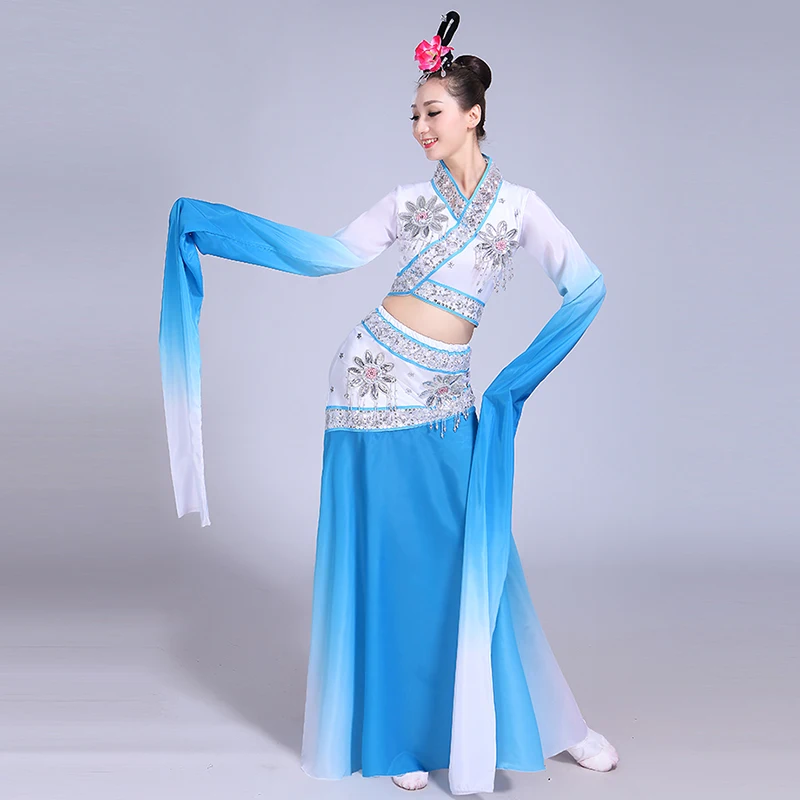 Китайский hanfu Женский китайский костюм для классических танцев для женщин танцевальный r древнекитайский Карнавальный Костюм народное платье сценическая одежда розовый