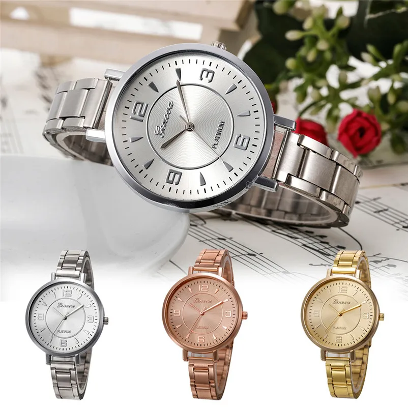 Women Watches Fashion Women Famous Brand Crystal Stainless Steel Analog Quartz Wrist Watch Bracele clock Montre femme 3M25#N (7)