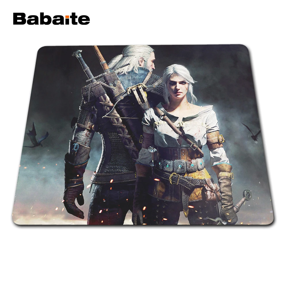 

Babaite Rubber Anti-slip Mice Mat DIY Design Pattern Computer Mousepad Gaming The Witcher 3 Wild Hunt Mouse Pad
