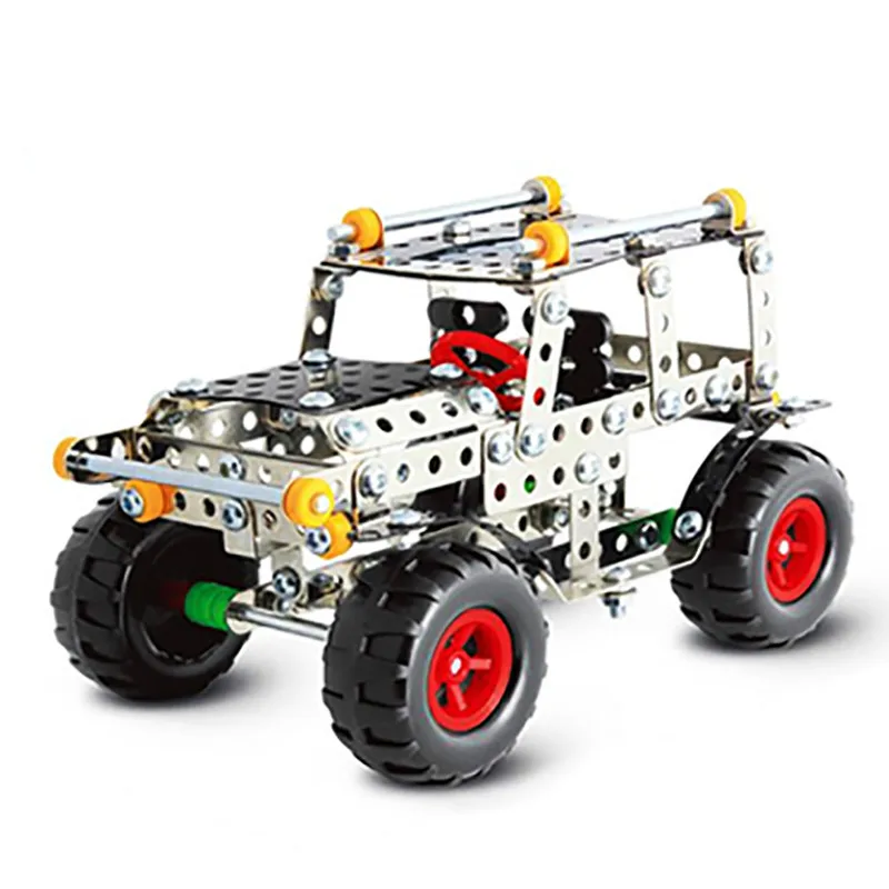 

Metal Assembling Blocks Nut Screw Toy Off-road Vehicle Model DIY Assembled Car Children's Gift