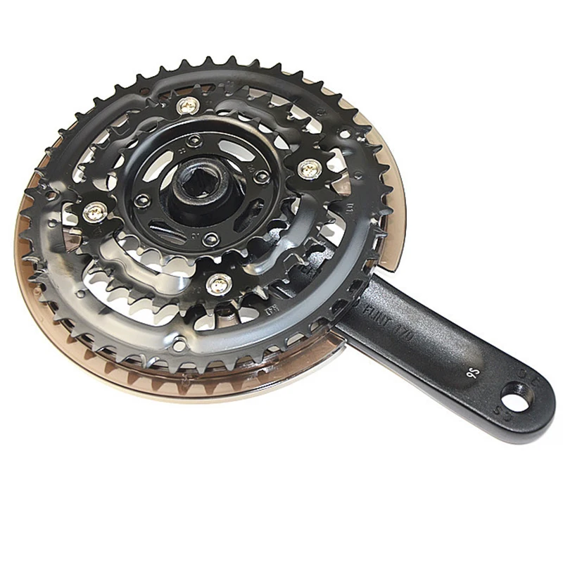 1 пара PROWHEEL 8/9 Скорость велосипед кривошипно 22/32/42 т шатун для велосипеда комплект нижнего белья с открытой зубчатая пластина 170 мм шатун со звездочками для велосипеда цепное колесо