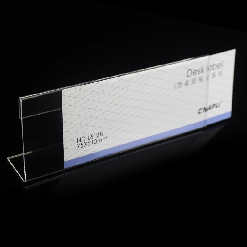 210 75mm Oem Company Name Tag Desk Label Stand Environmental And
