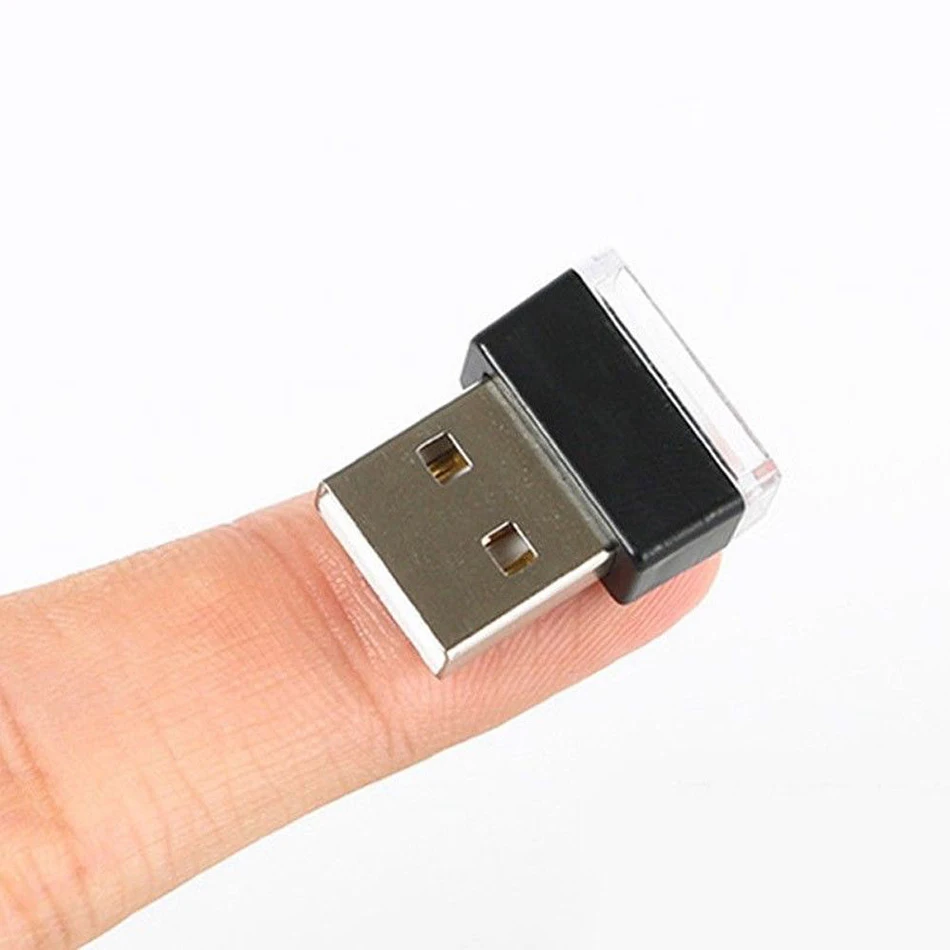 Зарядных порта USB для автомобиля атмосфера огни НОВИНКИ мини светодиодный свет Новинка Освещение декоративные светодиодные лампы для автомобиля ноутбук нетбук Мощность банка