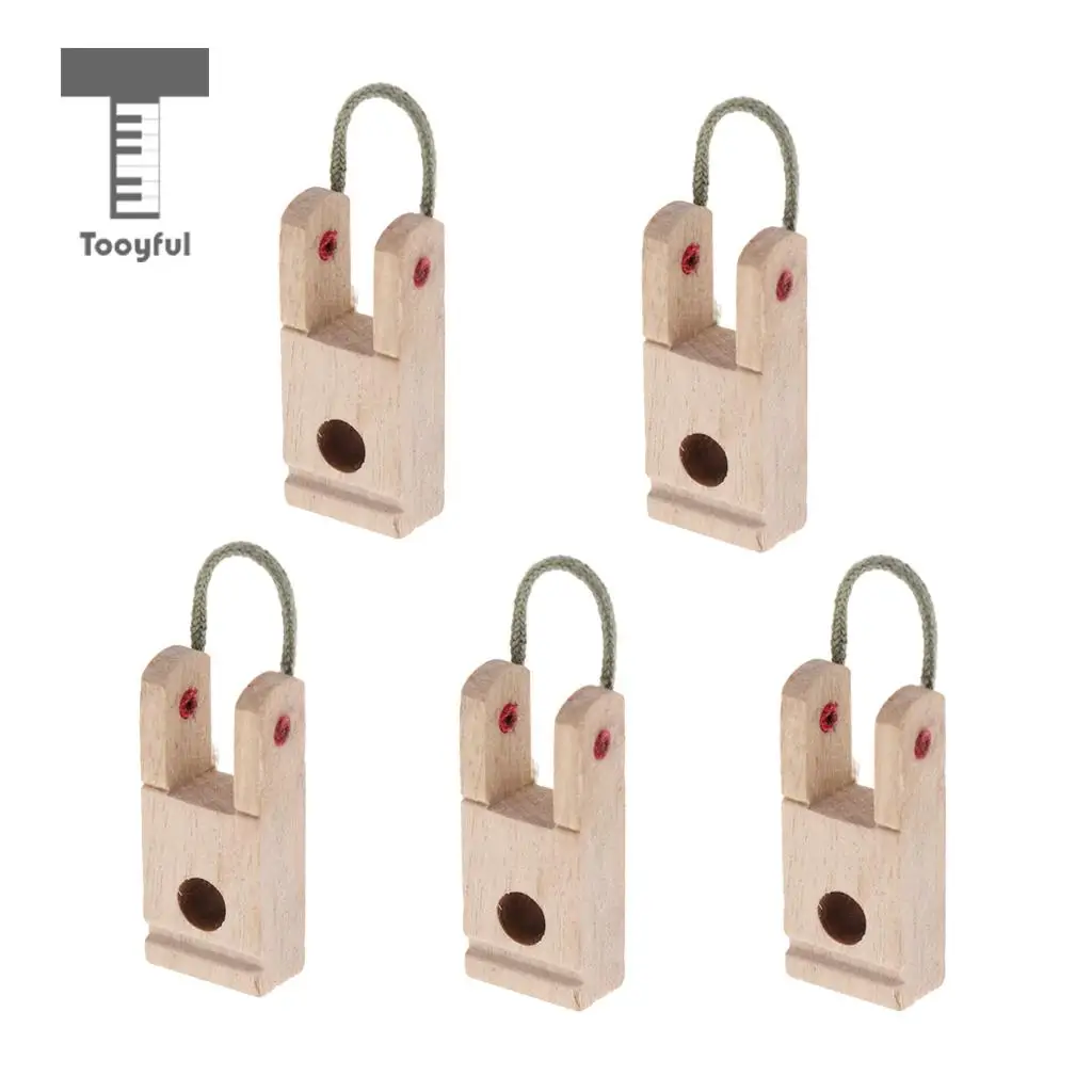 Tooyful Durable 5 Pieces Wood Piano Hammer Butt Plates/Flanges for Upright/Vertical Piano DIY Parts