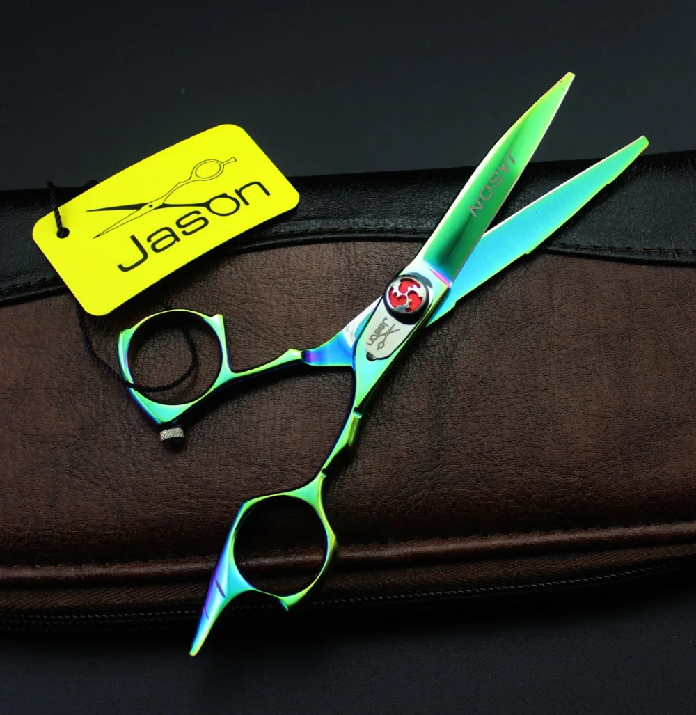 

Jason Professional hair scissors high quality 5.5 inch salon hair cutting scissors set hot sale hairdresser Shears free shipping