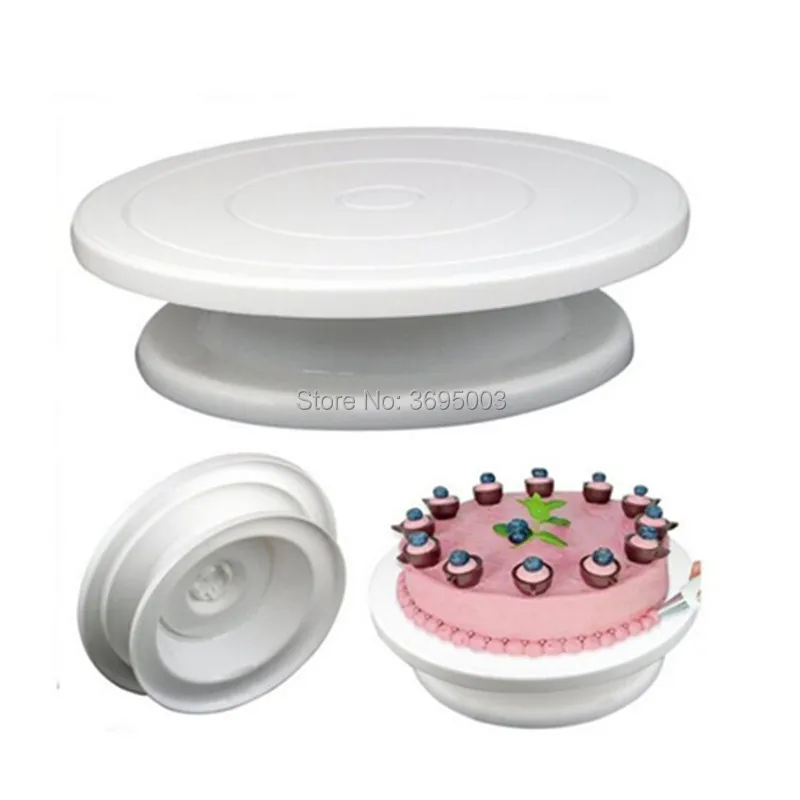 

DIY Pan Baking Tool Plastic Cake Plate Turntable Rotating Anti-skid Round Cake Stand Cake Decorating Rotary Table Kitch