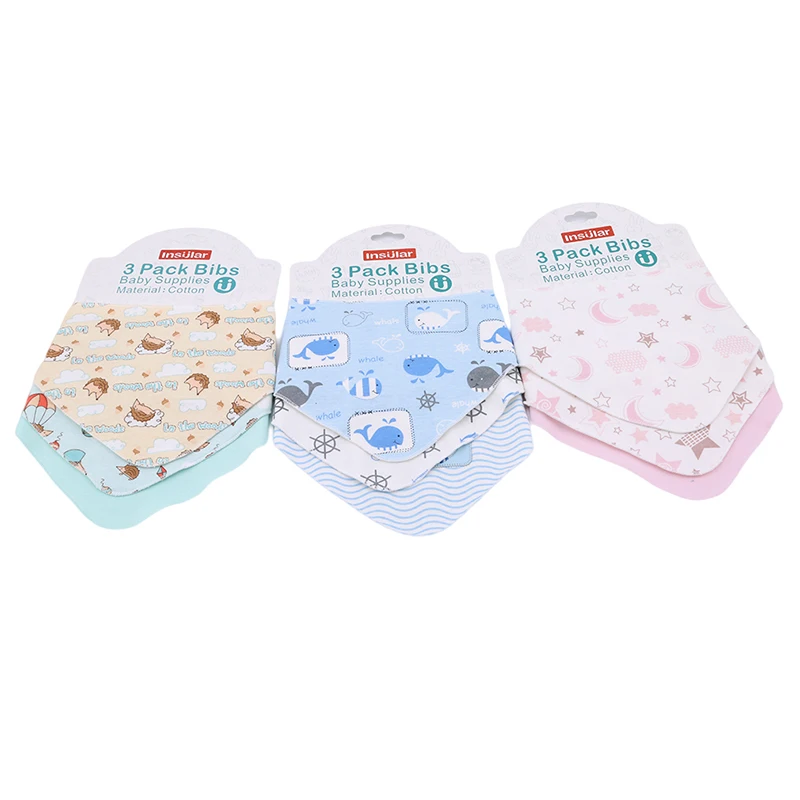 3 шт./компл. детские нагрудники бандана 100% хлопок высокое качество Babadores Para Bebe