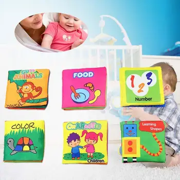 

Soft Cloth Baby Boys Girls Books Rustle Sound Infant Educational Stroller Rattle Toys For Newborn Baby 0-12 month