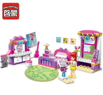 

E Model Compatible with E2001 124pcs Bedroom Models Building Kits Blocks Toys Hobby Hobbies For Boys Girls