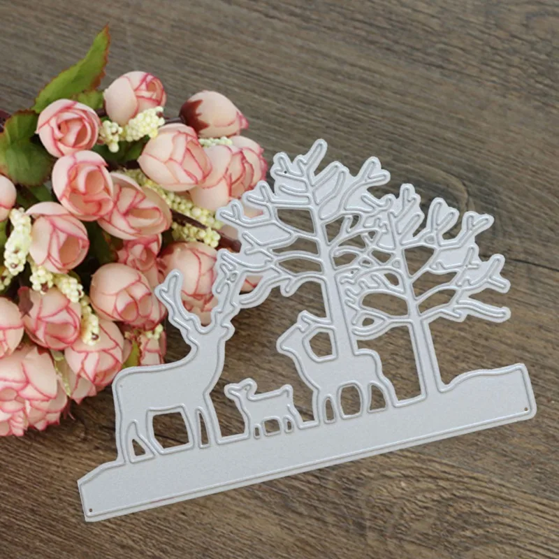 Metal Cutting Dies Christmas Tree Reindeer Deer for Clear stamps