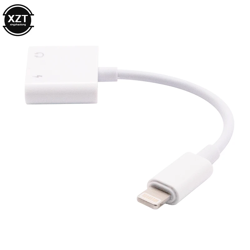 2 в 1 адаптер для iPhone 7 8 Plus X 10 для lightning двойной Splitter домкраты Аудио зарядки кабель адаптер наушники