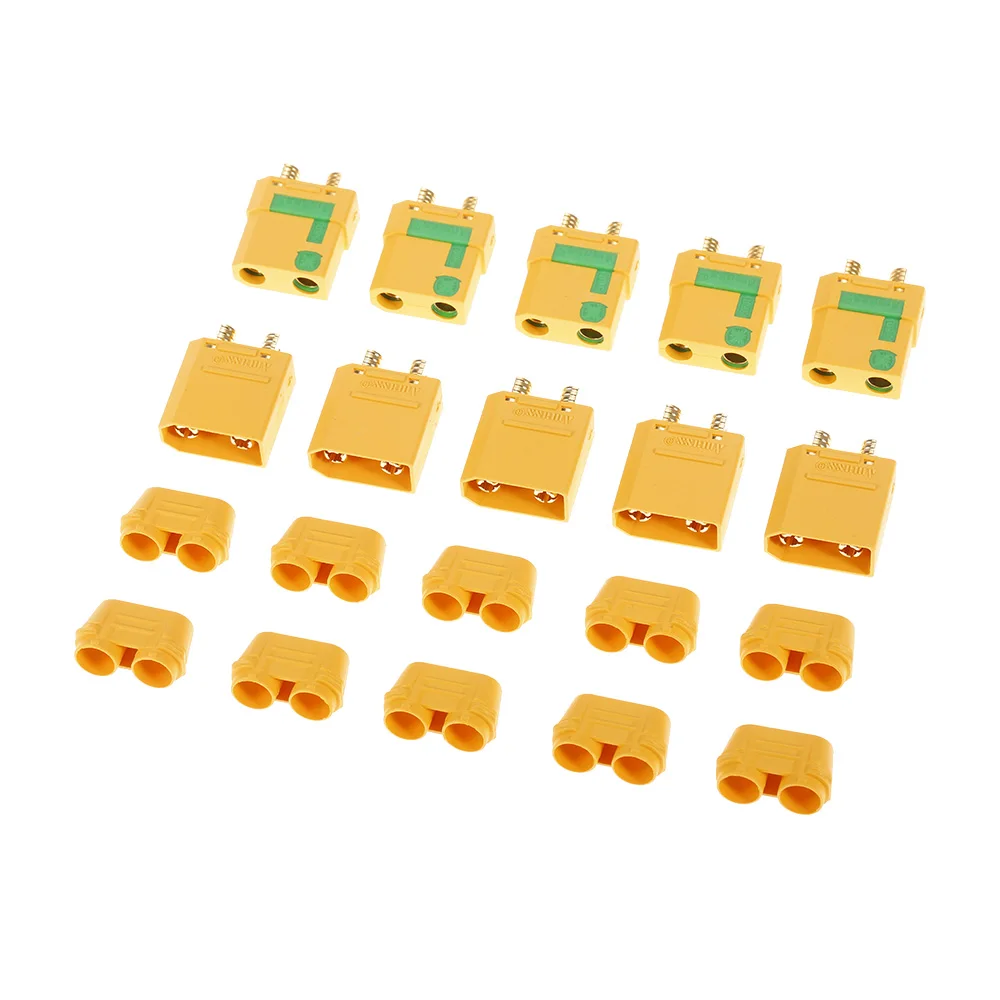 

5 Pairs XT90-S XT90 Anti-Spark Male Female Connector Plug Kit for FPV Racing Drone Multirotor RC Airplane Car Battery Part