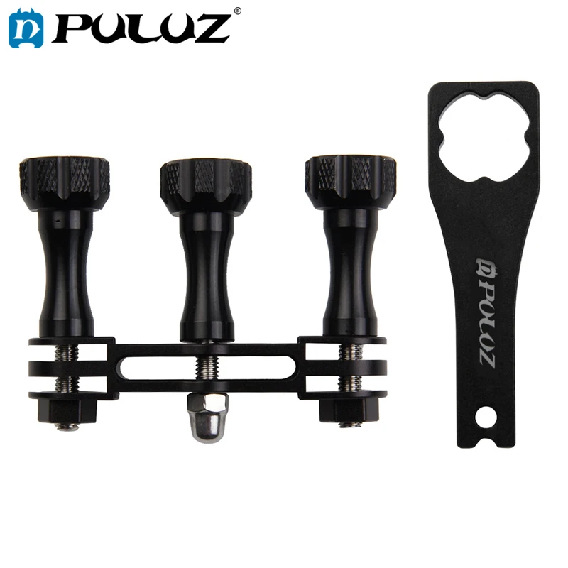 

PULUZ Mount+Screws Set For Go Pro CNC Aluminum Multi-functional Connection Mount 3 Long Screws+Wrench For GoPro NEW HERO
