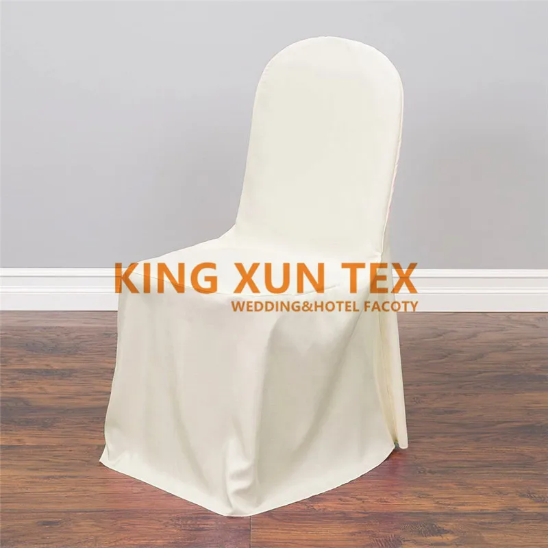 100 шт белые чехлы для стульев для свадебного украшения, вечерние чехлы для стульев - Цвет: ivory