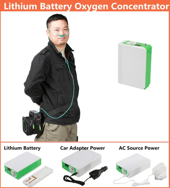 Lithium Battery DC12V Oxygen Concentrator 110V 220V PSA Technology Mini