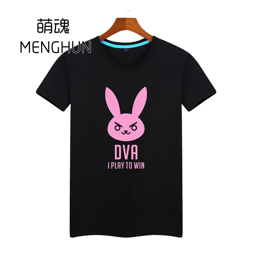 Футболка с милым Кроликом футболка персонажем игры DVA Мужская героем Хана песня