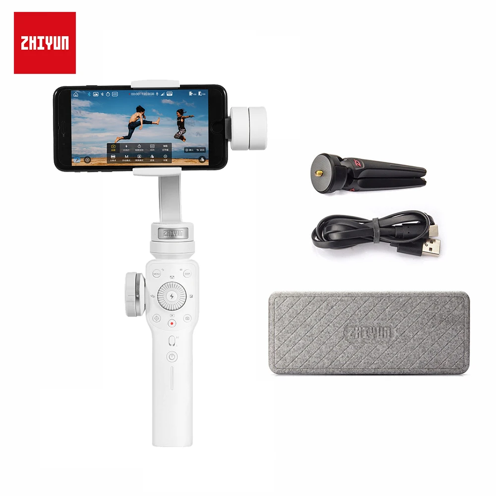 

ZHIYUN Original Smooth 4 Smartphone Stabilizer with w/Focus Pull & Zoom for iPhone, Anroid Phone and Action Camera Gimble
