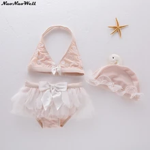 Для новорожденных, младенцев для маленьких девочек детский купальник бикини для ванной набор, купальник для пляжа, листья купальники 9M~ 36 месяцев, костюм