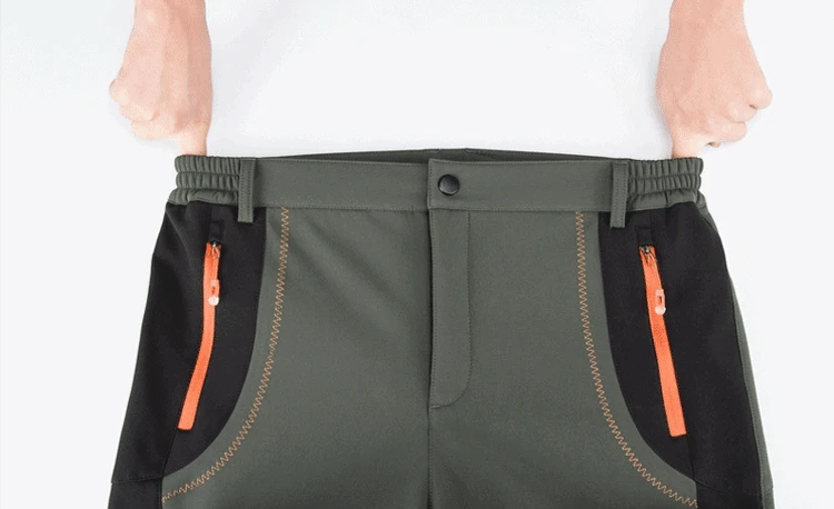 Autumn Winter Thick Fleece Pants Men Outdoor Warm Waterproof Windproof Breathable Soft Shell Trousers Sports Hiking Cargo Pants casual pants sports pants tactical pants casual sports pants