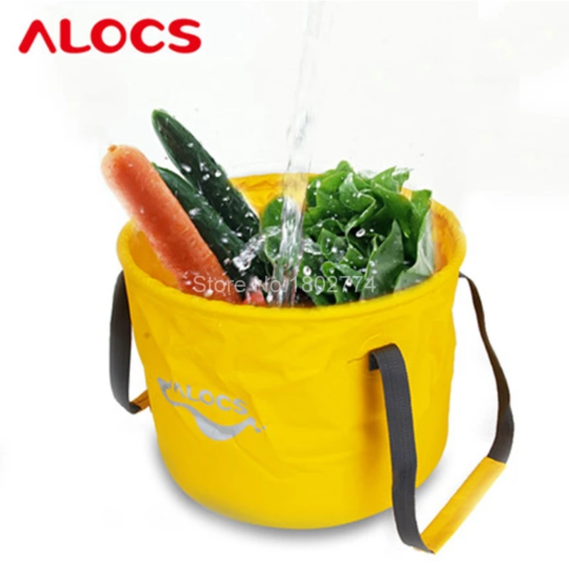2pcs 11L Outdoor Folding Water Buckets PVC Portable Washing Camping Fishing Hiking Bucket