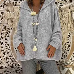 Sudadera Mujer Для женщин s теплый искусственный мех с длинным рукавом Модный пуловер Свободные толстовки для Для женщин пуловер Feminino # F #40OC17