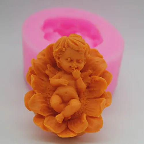 

flower bush boy DIY Craft Ployester Resin Casting Silicone Molds Handmade Cement Clay Molds Food Grade Silicone fondant Molding