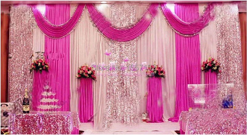 font b Wedding b font supplies Stage font b Backdrop b font with Detachable Swag