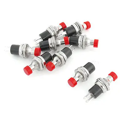 

Red Cap Momentary OFF-(ON) 7mm Thread Push Switch 3A/125V 1A/250V AC