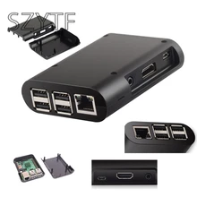 Caixa preta para raspberry pi modelo b + b plus raspberry pi 2 modelo b capa escudo caixa de gabinete fz1166