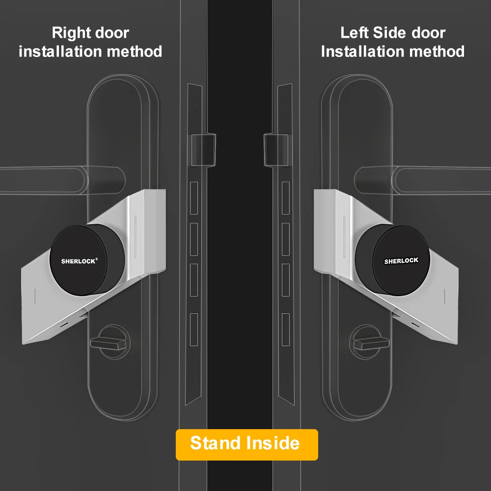 Najtaniej Srebrny czarny Sherlock S2 Smart Stick lock elektroniczny zamek do drzwi Bluetooth bezprzewodowe otwieranie lub zamykanie drzwi inteligentna kontrola aplikacji