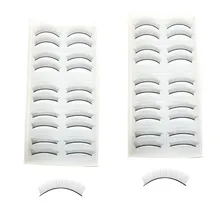 10 пар профессиональная практика самоклеющиеся обучение новичков накладные ресницы натуральные принадлежности для макияжа отдельные полосы