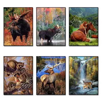 

Diamond Painting Wild Animals Deer Diamond Mosaic Picture of Rhinestones Full Square/Round Drill Home Decor Diamond Embroidery