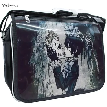

Japanese Anime PU PVC Bolsos Mujer Casual Zipper Printed Crossbody Bags School Bag Student Shoulder Bag Handbags Black Butler