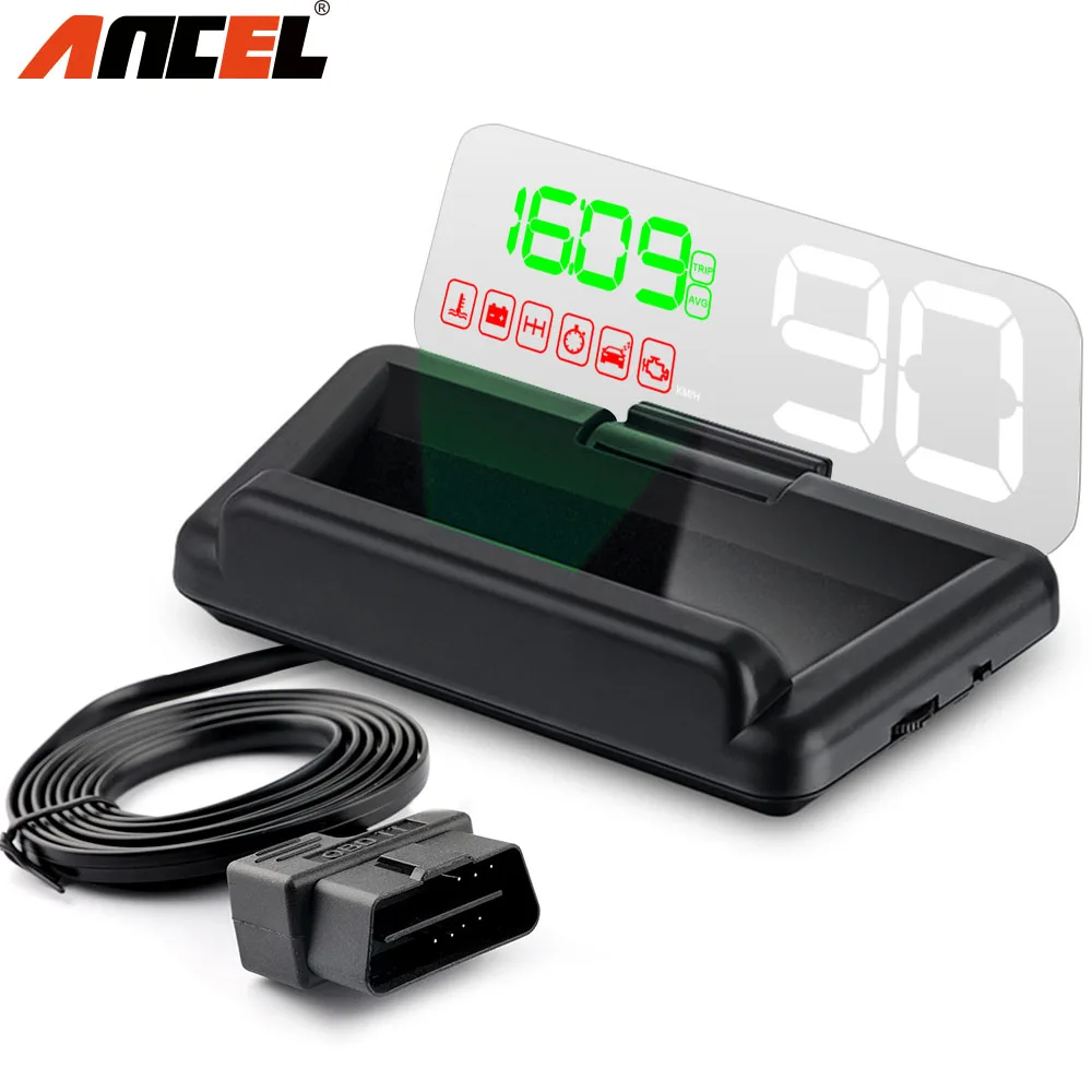 

Ancel C500 HUD On-board Computer for Car Fuel Consumption Water Temperature Voltage Display Over-Speed Alarm Meter OBD2 Scanner
