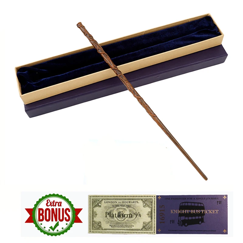 

38cm Metal Core Hermione Granger Magic Wand Harri Potter Wizard World Gift Box Packing Cosplay Christmas Fans