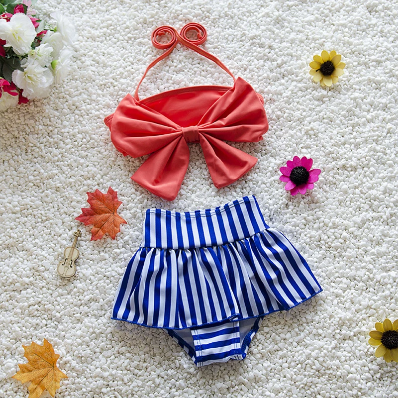 Biquini Infantil Купальники для малышек детские купальный костюм дети бикини с бахромой