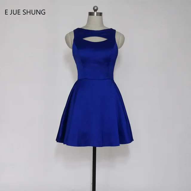 vestido azul de festa curto