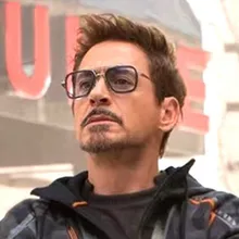 Мужские солнцезащитные очки в стиле стимпанк, Tony Stark Matsuda, Ретро стиль, Ретро стиль, квадратные солнцезащитные очки, UV400 Oculos 5170T