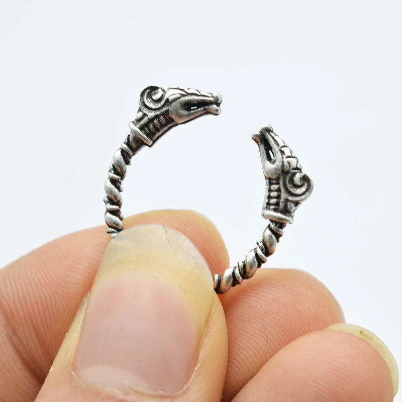 

10pcs Antique Silver Viking Ring Jewelry Norse Vikings Mythology Totem Rings Resizable RG12